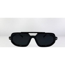 Enzo SZ8822 C1 Γυναικεία Γυαλιά Ηλίου Aviator Κοκάλινα Μαύρα με Μαύρο Φακό