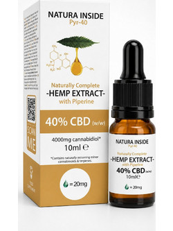 Natura Inside CBD Oil 40% Full Spectrum with Piperine 10ml