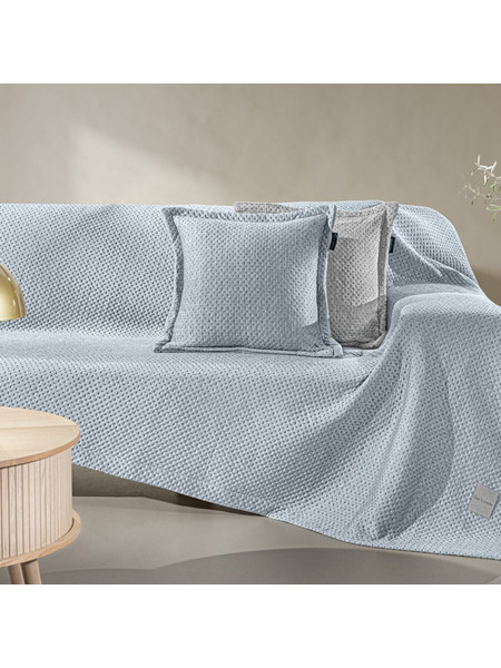 Guy Laroche Ριχτάρι Τριθέσιου Καναπέ 170x300 Cooling Denim Με Μαξιλαροθήκη