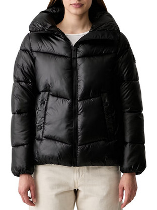 DKNY Γυναικείο Μπουφάν Χειμωνιάτικο Puffer Μακρύ Μαύρο DP6J9623-MCK
