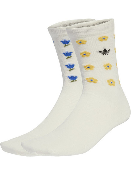 Adidas Originals x Liberty London Ανδρικές Κάλτσες Ψηλές με Σχέδια Λευκές 2Pack JV7833
