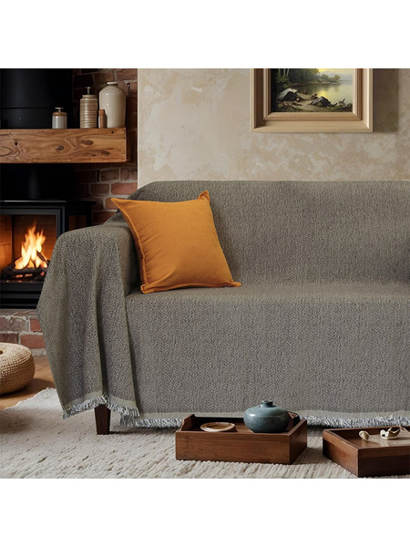 Lino Home Ριχτάρι Τριθέσιου Καναπέ 180x300 Boxi Χακί