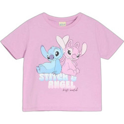 Bonprix Lilo & Stitch Παιδικό T-Shirt Κοντομάνικο Ροζ 968622