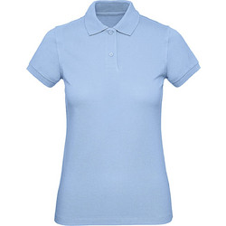 B & C Γυναικεία Μπλούζα Polo Κοντομάνικη Sky Blue PW440-232