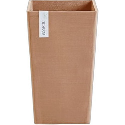 Ecopots Roterdam Γλάστρα Τετράγωνη Πλαστική Τερακότα 32x32x70cm EROTH.70.TR