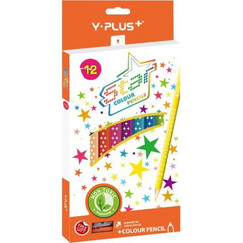 Y-Plus Star Ξυλομπογιές Σετ 12τμχ