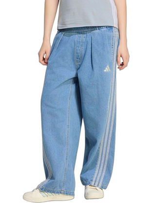 Adidas Γυναικείο Τζιν Παντελόνι Loose Εφαρμογή Μπλε KV0619
