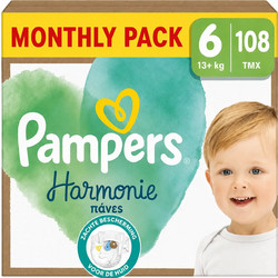 Pampers Harmonie Monthly Pack Πάνες No6 13+kg 108τμχ