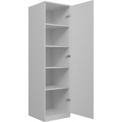 Topeshop Μονόφυλλη Ντουλάπα Ρούχων Sd-50 Biel Λευκή 50x50x180cm