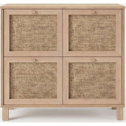 Hanah Home Παπουτσοθήκη Μοριοσανίδας Dune Oak M90xΠ35xΥ85.2cm 336VIN1101
