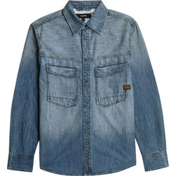 G-Star RAW Ανδρικό Πουκάμισο Τζιν Μακρυμάνικο Κανονική Γραμμή Μπλε D23006-D539-J386