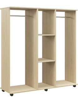 HOMCOM Βεστιάριο Ρούχων Φυσικό Χρώμα 120x40x128cm 831-190V00ND