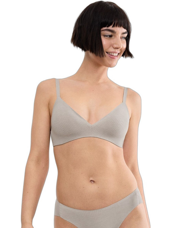 Sloggi Zero Feel Pure Σουτιέν Push Up χωρίς Μπανέλα Γκρι 10226693-6720