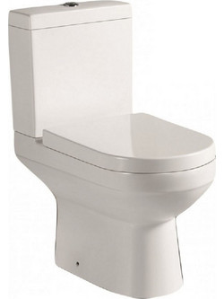 Inter Ceramic 6782 Λεκάνη Τουαλέτας Δαπέδου Rimless Πίσω Σιφώνι με Καζανάκι & Κάλυμμα Λευκή 6988354212680