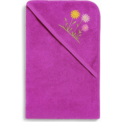 Beboulino Flowers Βρεφικό Μπουρνούζι Κάπα Μωβ 75x75cm