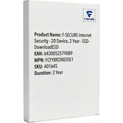 F-SECURE Internet Security για 20 Συσκευές και 2 Έτη Χρήσης (Ηλεκτρονική Άδεια)