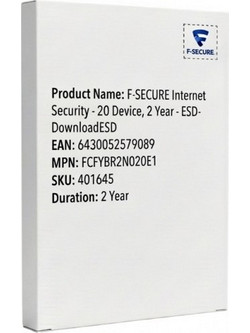 F-SECURE Internet Security για 20 Συσκευές και 2 Έτη Χρήσης (Ηλεκτρονική Άδεια)