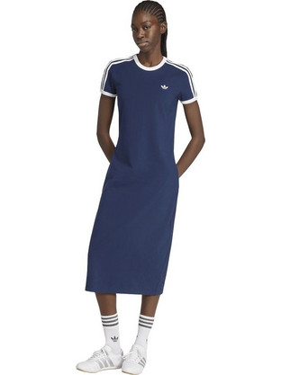 Adidas 3-Stripes Midi Καλοκαιρινό Αθλητικό Φόρεμα Navy Μπλε KS4766