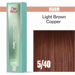 Wella Pure Perfection 5/40 Ανοιχτό Καστανό Χάλκινο Φυσικό Μόνιμη Βαφή Μαλλιών Xωρίς Αμμωνία 60ml