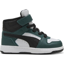 Puma Rebound Παιδικά Sneakers Μποτάκια Μαύρα Πράσινα 408802-05