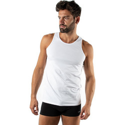 Fila Αμάνικο Ανδρικό Φανελάκι Βαμβακερό Λευκό FU5033-300