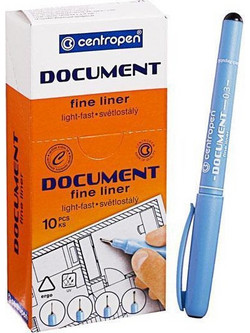 Centropen Document Στυλό 0.3mm Μαύρο 10τμχ