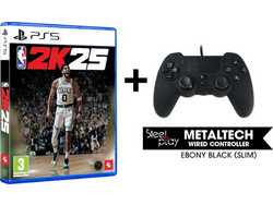 Steelplay Slim Wireless Controller για PS5 Black with 2K25