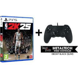 Steelplay Slim Wireless Controller για PS5 Black with 2K25