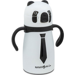 Nava We Care Panda Παιδικό Παγούρι Θερμός Ανοξείδωτο BPA Free Λευκό 300ml