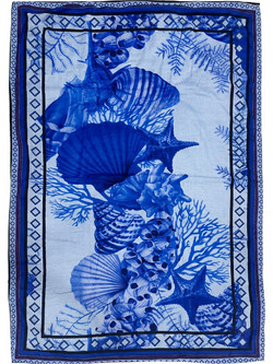 Bluepoint Πετσέτα Θαλάσσης Μπλε 100x180cm 26086115-14