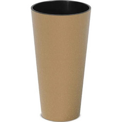Next Tubus Γλάστρα Στρογγυλή Πλαστική Μπεζ 20x38.1cm