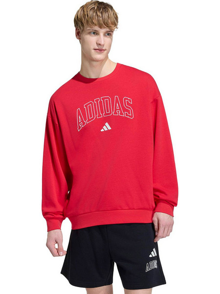 Adidas Sportswear COLL FT CRW Ανδρικό Αθλητικό Φούτερ Κόκκινο KF4254