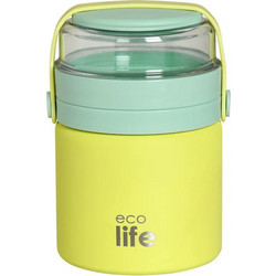 Ecolife Δοχείο Φαγητού Θερμός Inox 450ml Κίτρινο Lime