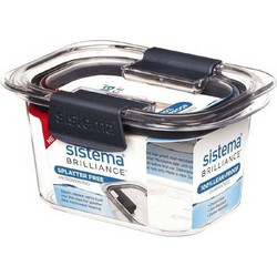 Sistema Brilliance Δοχείο Φαγητού Πλαστικό 380ml Διαφανές Μαύρο