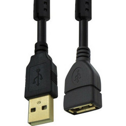 04.001.0253 Καλώδιο USB-A Male 2.0 to USB-A Female 5m Black
