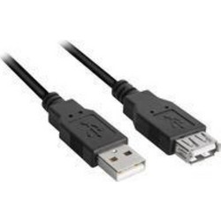 Sharkoon Καλώδιο USB-A Male 2.0 to USB-A Female 0.5m Black 4044951015399
