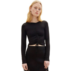 Tom Tailor Γυναικείο Χειμερινό Crop Top Μαύρο 1035391-14482