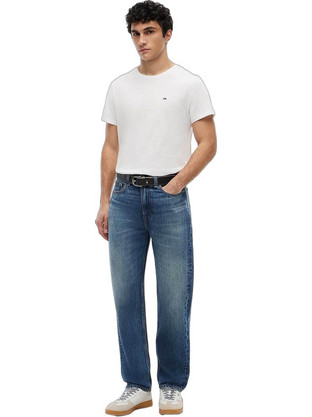 Tommy Jeans Ανδρικό Τζιν Παντελόνι Κανονική Εφαρμογή Navy Μπλε DM0DM23641