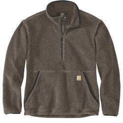 Carhartt Ανδρικό Φούτερ Fleece με Τσέπες Καφέ 106443-217