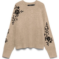 Vero Moda Γυναικεία Πλεκτή Μπλούζα Μπεζ 10351509