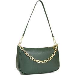 Passaggio Leather Γυναικεία Τσάντα Χιαστί Δερμάτινη Κυπαρισσί με Στενό Λουρί 6017-KR-13