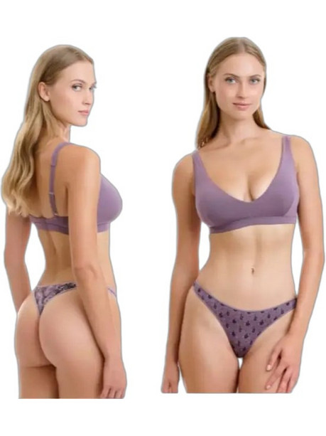 Walk Γυναικεία String Μωβ 2Pack W2013-73