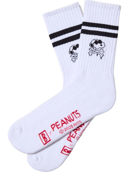 Besocks Snoopy Skull & Heart Ανδρικές Κάλτσες Ψηλές με Σχέδια Λευκές 648107