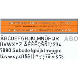 Schneider Standardgraph Στένσιλ Αγγλικά Γράμματα & Αριθμοί 001-02940