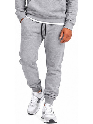 Clever Ανδρικό Παντελόνι Φόρμας Fleece με Λάστιχο Γκρι FA26340-GRM