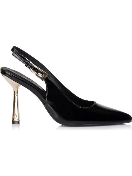 Primadonna Γόβες Slingback Λουστρίνι με Λεπτό Ψηλό Τακούνι Μαύρες 31818VE