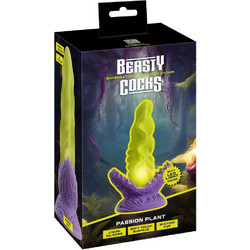 Beasty Cocks Passion Plant Dildo 22cm Κίτρινο Μωβ