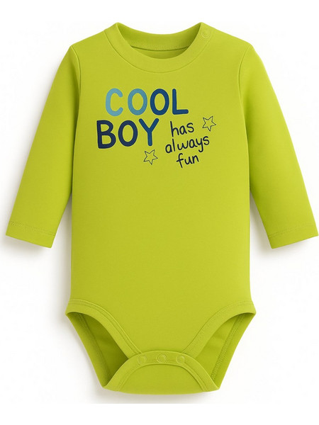 Cool Boy Φορμάκι Εσώρουχο Μακρυμάνικo για Αγόρι Lime 8020603