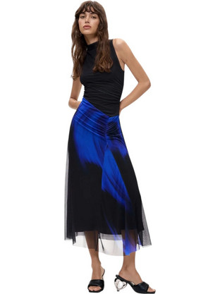 Desigual Midi Βραδινό Φόρεμα Μαύρο 26WWVK26-5023