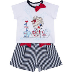 Chicco Βρεφικό Σετ για Κορίτσι Λευκό Navy Μπλε 77494